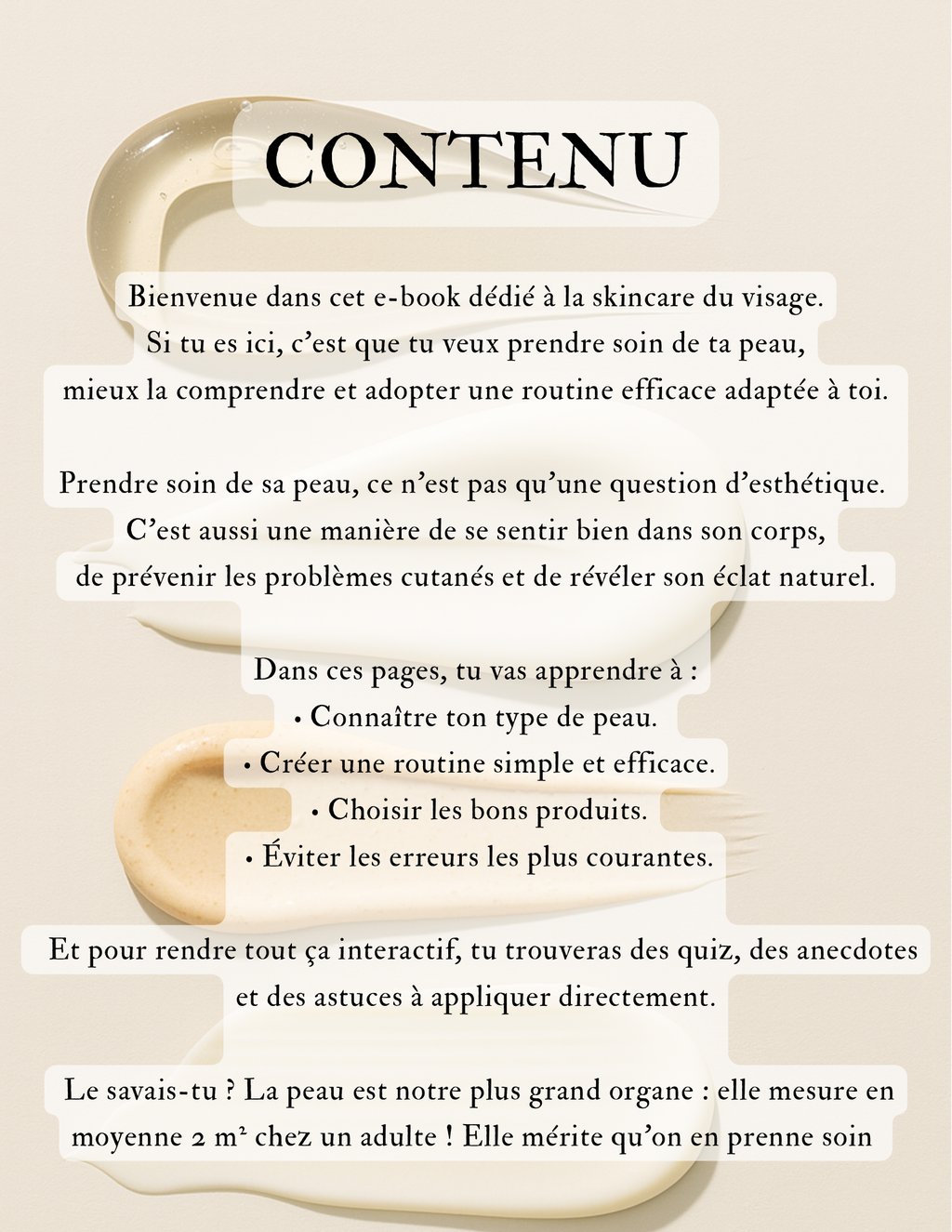 SKINBOOK : première routine (FR)