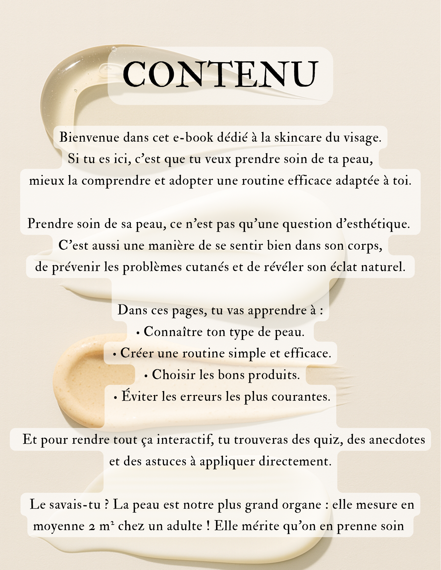 SKINBOOK : première routine (FR)